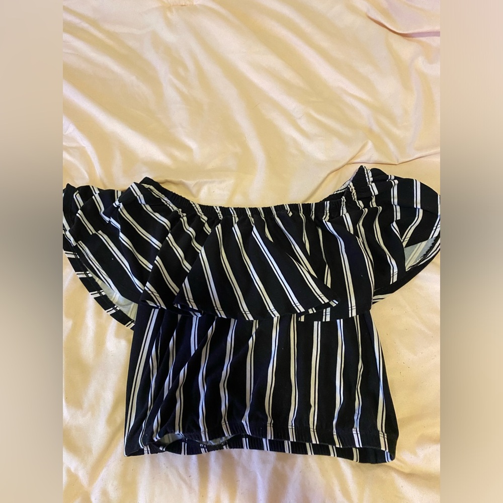 Off the shoulder ruffled top